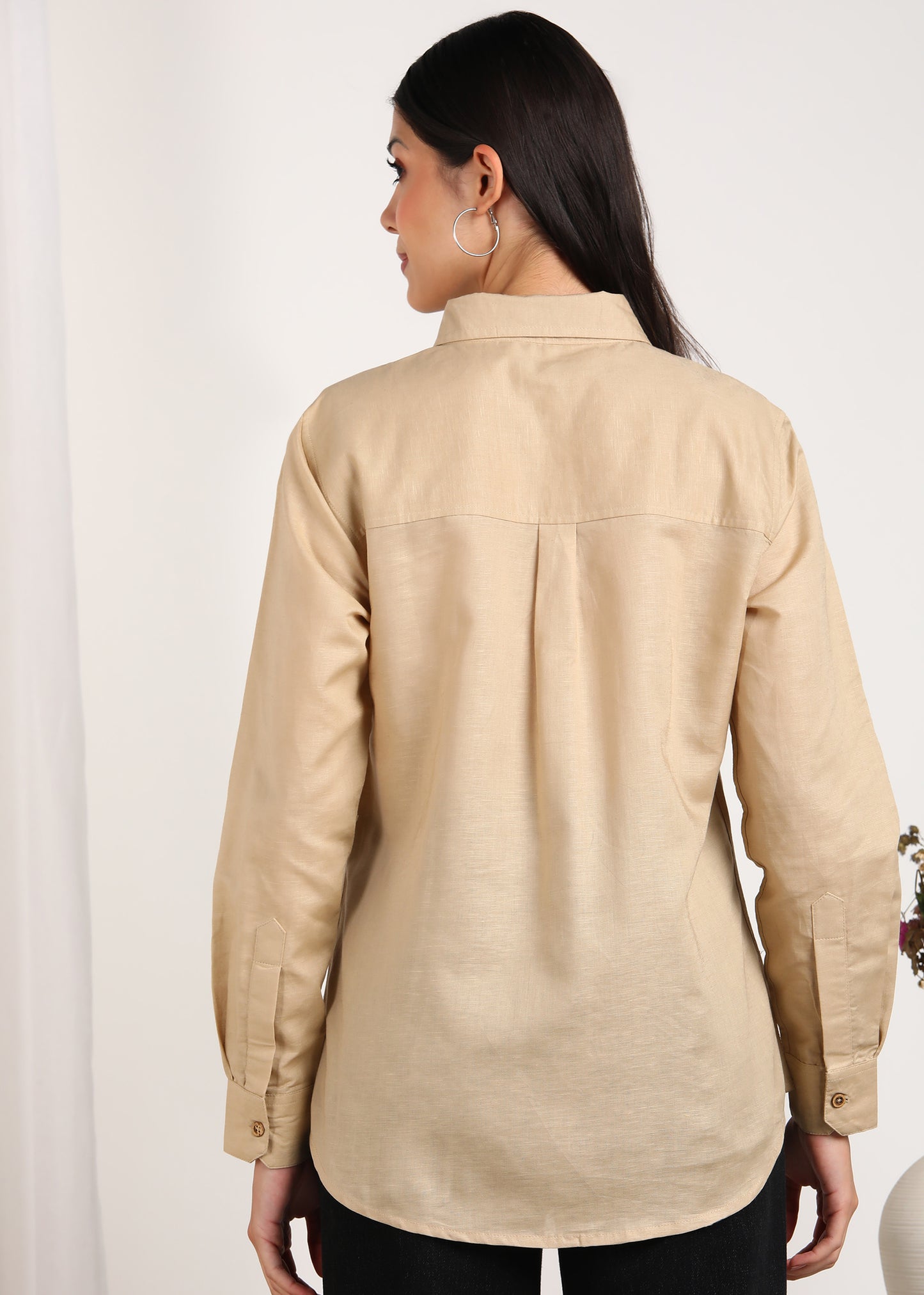 Beige Linen Shirt