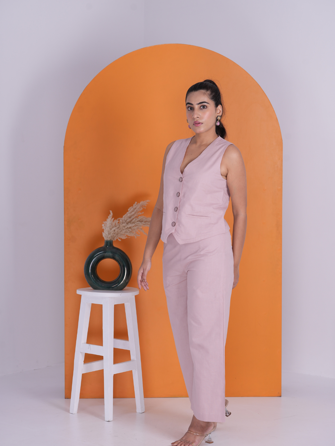 Blush Elegance Linen Co-ord