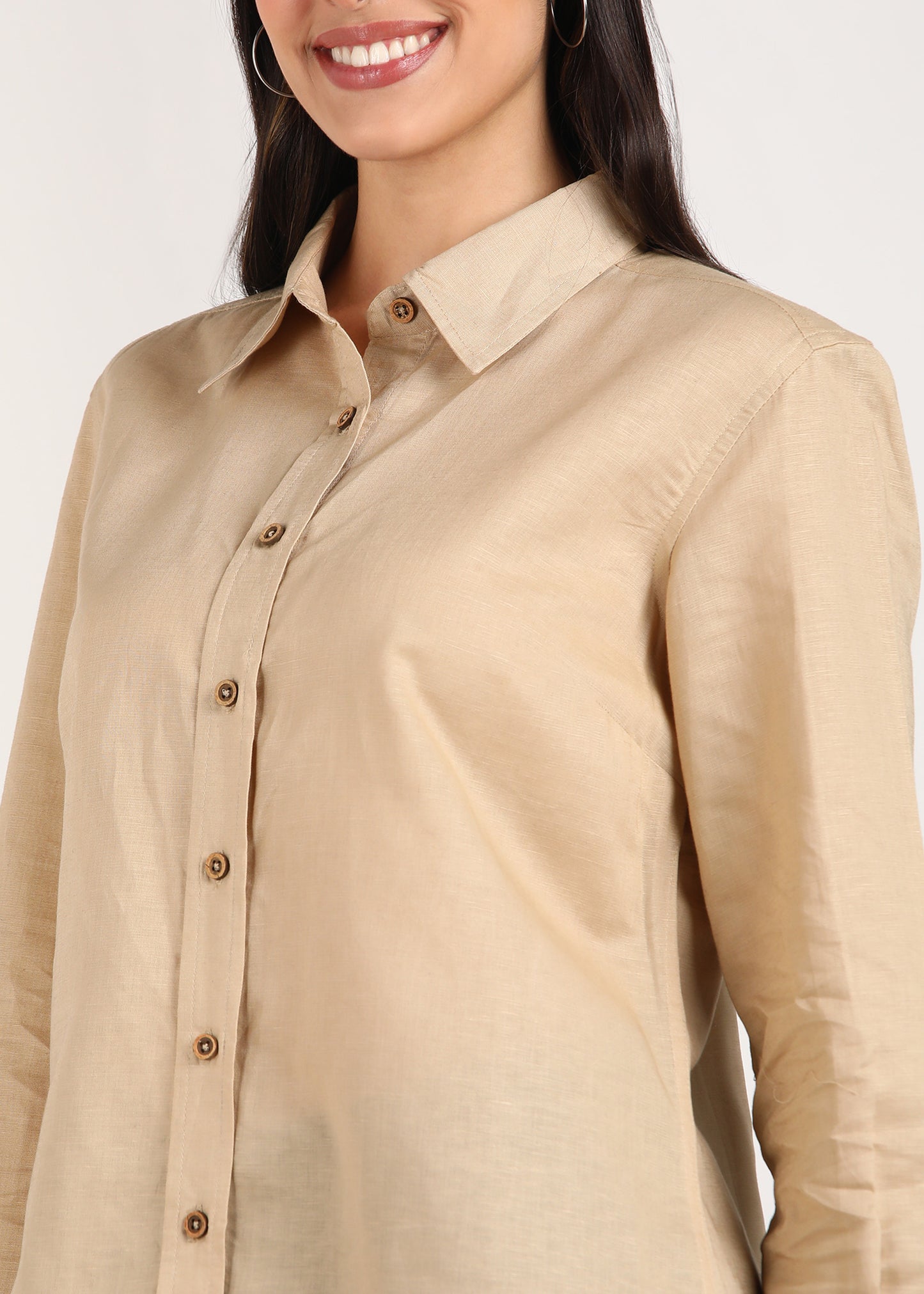 Beige Linen Shirt