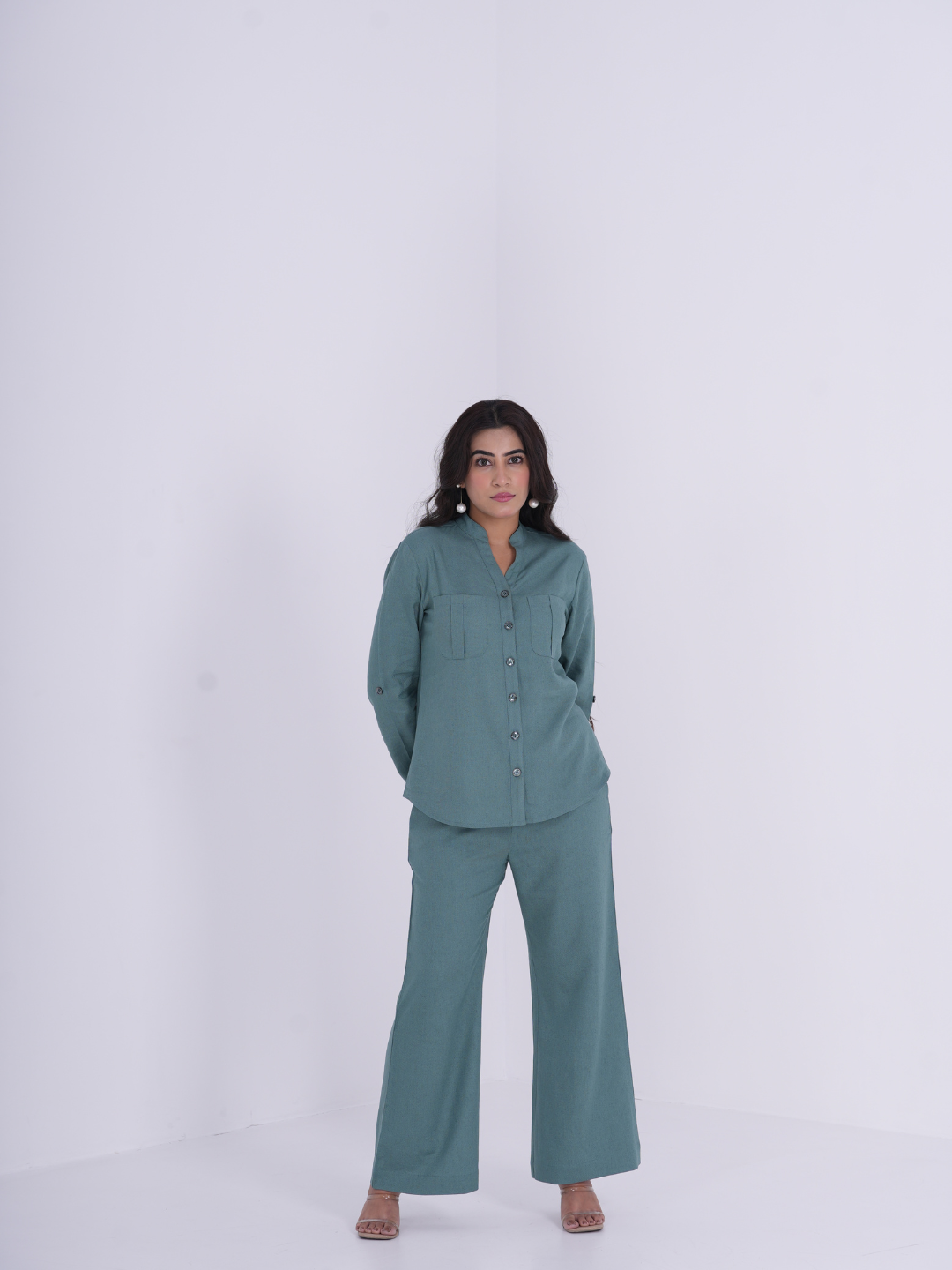 Teal Linen Co-ord