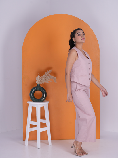 Blush Elegance Linen Co-ord