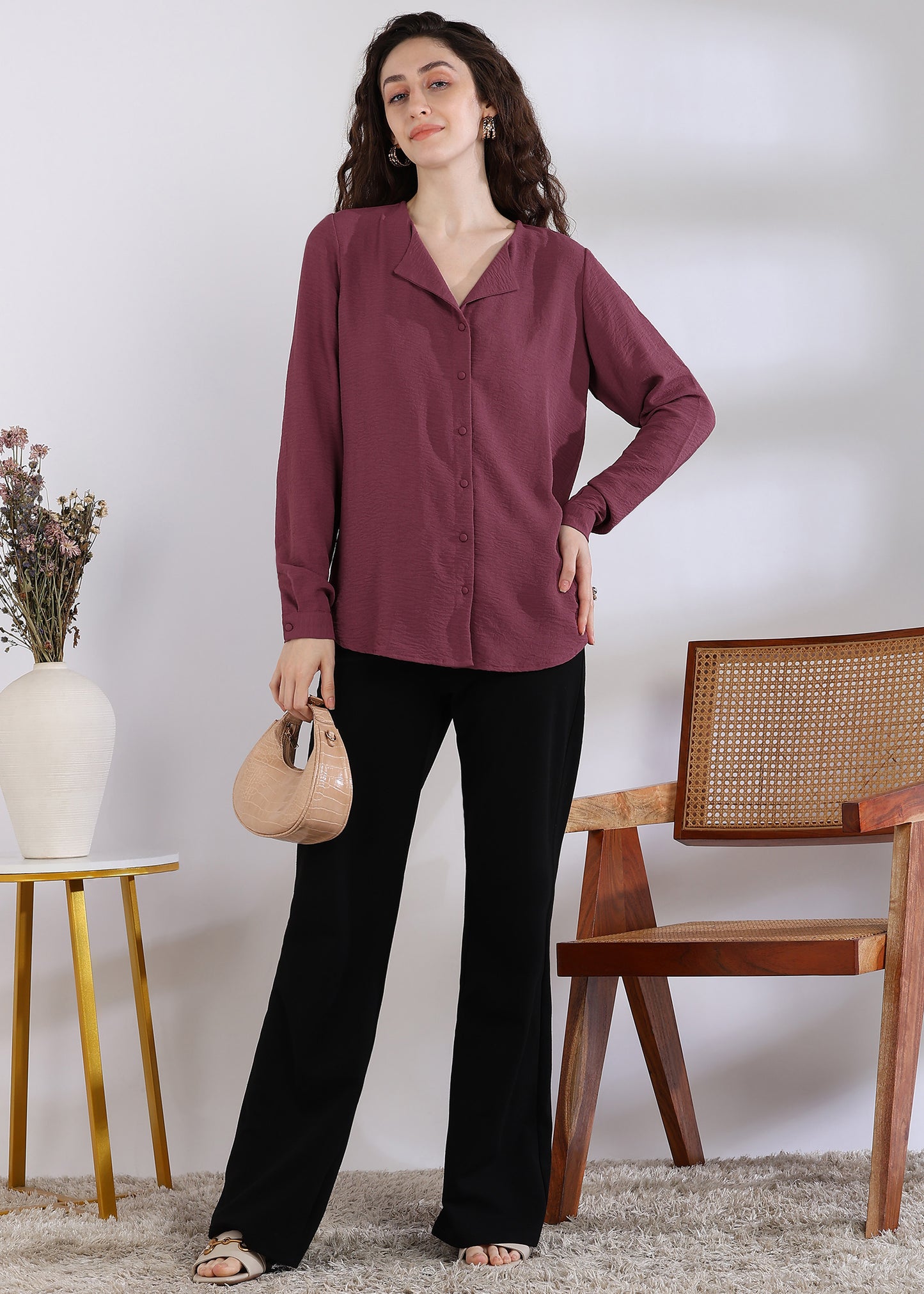 Dusky Rose full sleeves shirt