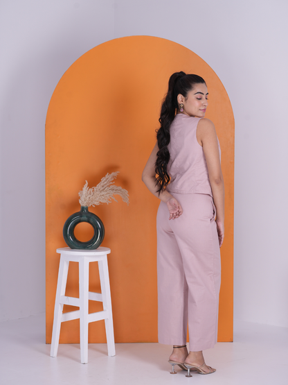 Blush Elegance Linen Co-ord