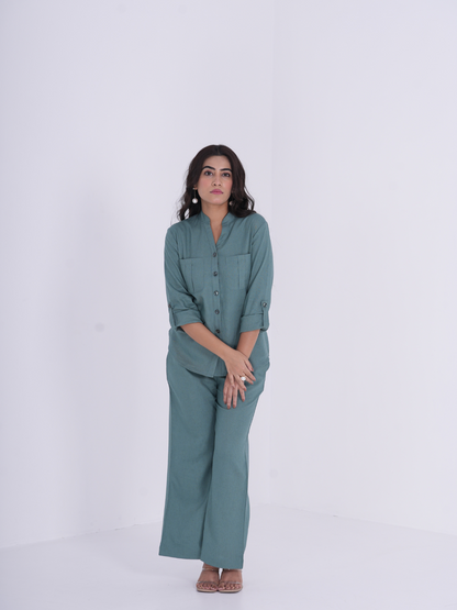 Teal Linen Co-ord