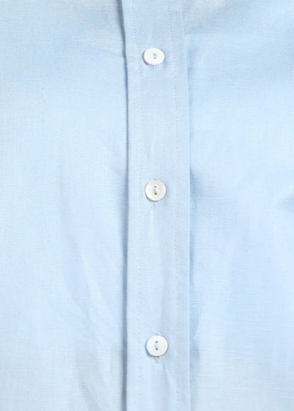 Powder Blue Linen Shirt