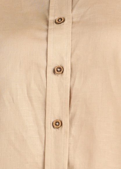 Beige Linen Shirt